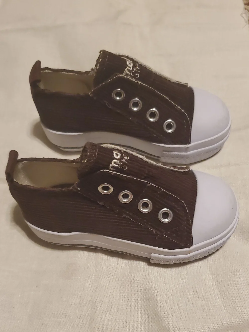 Smart Step Size 4 Brown Corduroy Baby Toddler Shoes